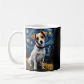 Jack Russel mit Collar Painting Print Kaffeetasse (Links)