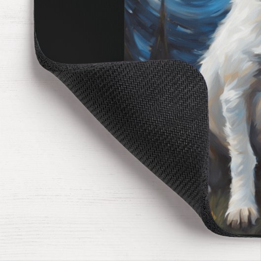 Jack Russel mit Collar Painting Print Mousepad (Ecke)