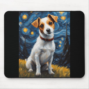Jack Russel mit Collar Painting Print Mousepad
