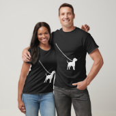 Jack Russel on a Leash Dog Mom Dad Pet Cute Pupp T-Shirt (Unisex)