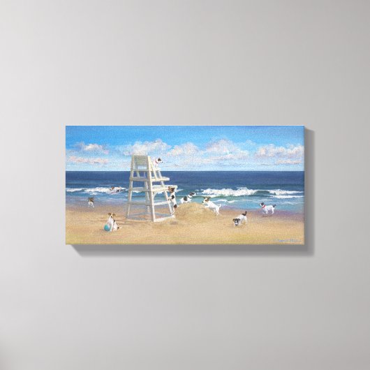 Jack Russel Schwanzes Leinwanddruck (Vorderseite)