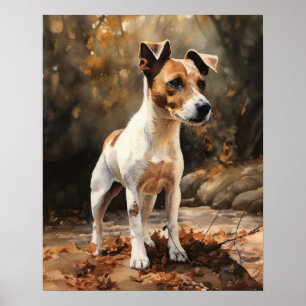 Jack Russel Terrier Dog Art Print Poster
