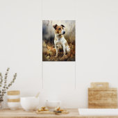 Jack Russel Terrier Dog Art Print Poster (Küche)
