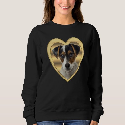 Jack Russel Terrier Dog Heart  Jack Russel Terrier Sweatshirt (Vorderseite)