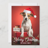 Jack Russel Terrier Dog Weihnachten präsentiert Re (Vorderseite)