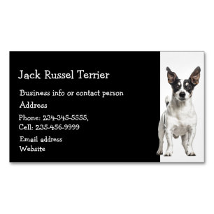 Jack Russel Terrier Dog Züchter Pet Sitter Geschäf Magnetische Visitenkarte