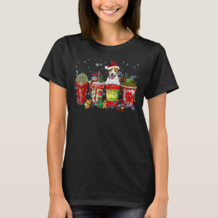 Jack Russel Terrier Iced Latte Snowmen Süßigkeiten T-Shirt