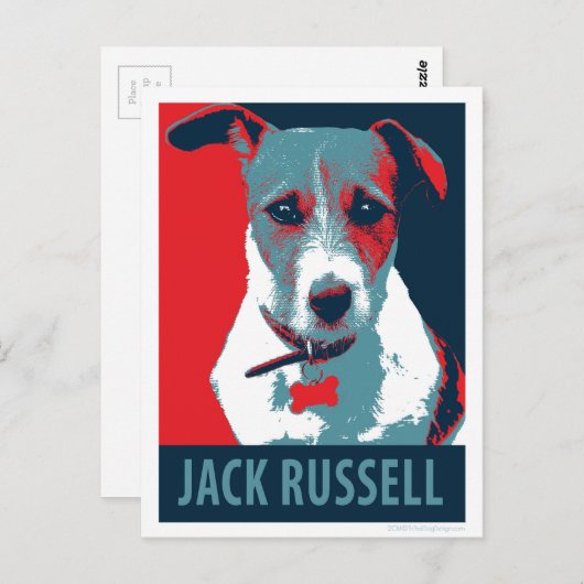 Jack Russel Terrier Politische Hoffnung Parody Postkarte (Vorne/Hinten)