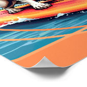 Jack Russel Terrier Surfen Poster (Ecke)