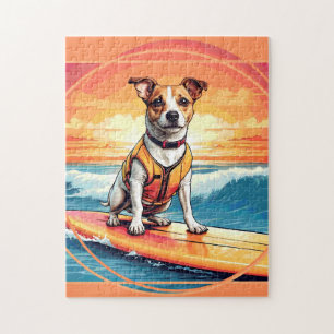 Jack Russel Terrier Surfen Puzzle