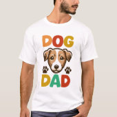 Jack Russel Terrier Vater Typografie T-Shirt (Vorderseite)