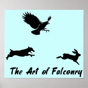 Jack Russel und Falconry Poster