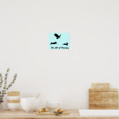 Jack Russel und Falconry Poster (Küche)