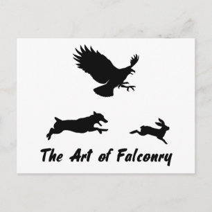 Jack Russel und Falconry Postkarte