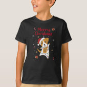 Jack Russel Weihnachtshund Wintertiere Hunde T-Shirt (Vorderseite)