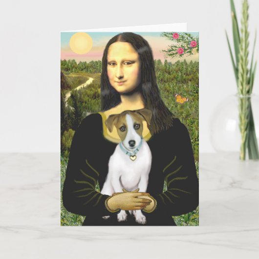 Jack Russell 10 - Mona Lisa Karte (Vorderseite)