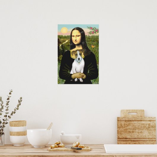 Jack Russell 10 - Mona Lisa Poster (Küche)