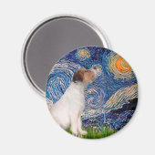 Jack Russell 5 - Starry Night Magnet (Vorderseite/Rückseite)
