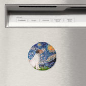 Jack Russell 5 - Starry Night Magnet (In Situ (Geschirrspüler))