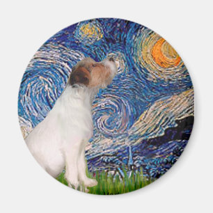 Jack Russell 5 - Starry Night Magnet