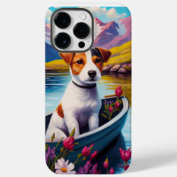 Jack Russell auf einem Paddle: Ein Landschaftliche