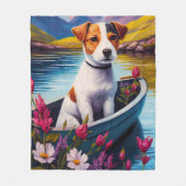 Jack Russell auf einem Paddle: Ein Landschaftliche Fleecedecke (Vorderseite)