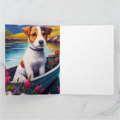 Jack Russell auf einem Paddle: Ein Landschaftliche Karte (Innenseite)