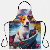 Jack Russell auf einem Paddle: Ein Landschaftliche Schürze (Vorderseite)