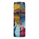 Jack Russell auf einem Paddle: Ein Landschaftliche Thermosbecher (Rückseite)