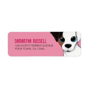 Jack Russell auf rosa