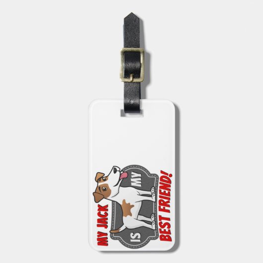 Jack Russell - bester Freund Gepäckanhänger (Vorderseite vertikal)