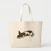 Jack Russell Cartoon Bag Jumbo Stoffbeutel (Vorne)