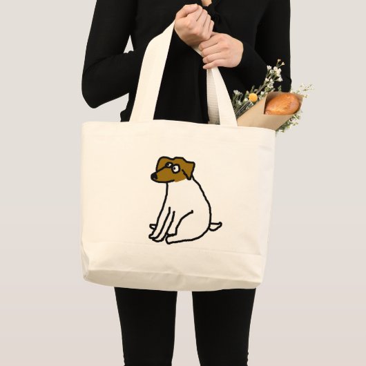 Jack Russell Cartoon Bag Jumbo Stoffbeutel (Vorderseite (Produkt))