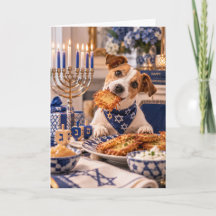 Jack Russell Chanukka-Karte