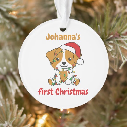 Jack Russell Christmas Babys erste Weihnachten Ornament (Baum)