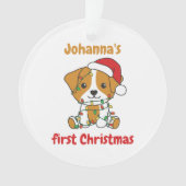 Jack Russell Christmas Babys erste Weihnachten Ornament (Vorderseite)