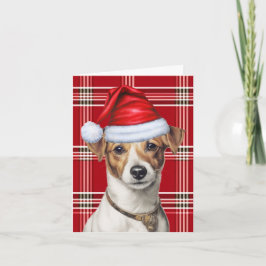 Jack Russell Christmas Dog Karierte Weihnachten