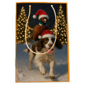Jack Russell cute Naughty List gift bag Mittlere Geschenktüte (Vorderseite)