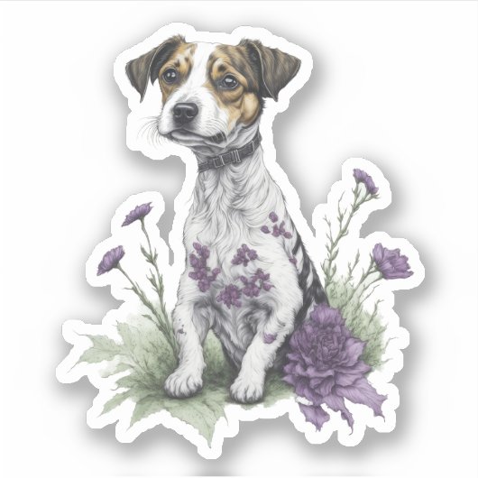 Jack Russell Dog Aufkleber (Vorderseite)