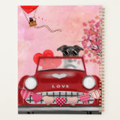 Jack Russell Dog Car mit Herz Valentin Planer (Rückseite)