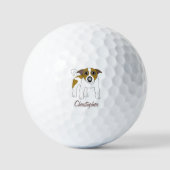 Jack Russell Dog Design Golfball (Vorderseite)