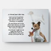 Jack Russell Dog Friend Geem Plaque Fotoplatte (Vorderseite)