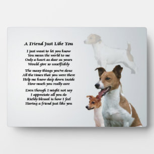 Jack Russell Dog Friend Geem Plaque Fotoplatte