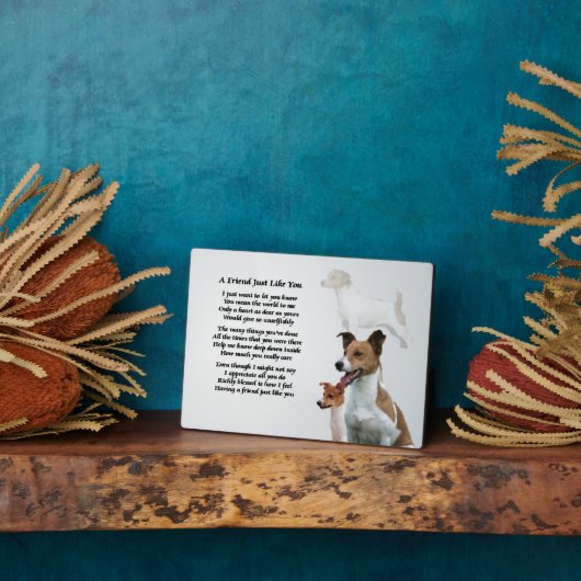 Jack Russell Dog Friend Geem Plaque Fotoplatte (Seite)