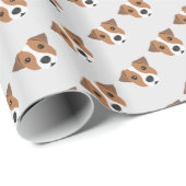 Jack Russell Dog Geschenkpapier (Rolleneckpunkt)