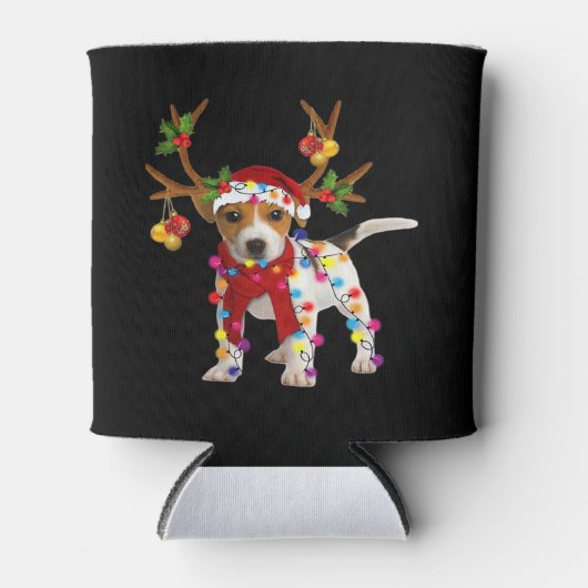 Jack Russell Dog Gorgeous Reindeer Weihnachtslicht Dosenkühler (Vorderseite)