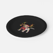 Jack Russell Dog Gorgeous Reindeer Weihnachtslicht Pappteller (Schrägansicht)