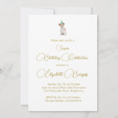 Jack Russell Dog Happy Birthday Party Einladung (Rückseite)