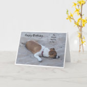 Jack Russell Dog Humororer Geburtstag Karte (Gelbe Blume)