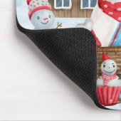 Jack Russell Dog Im Schnee Weihnachtshund Haus Mousepad (Ecke)